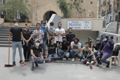 اطلاق حملة تطوع لإعادة تأهيل المسارح المتضررة من انفجار المرفأ