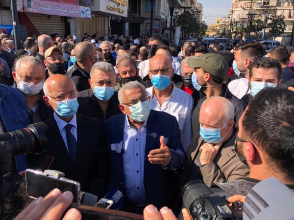 أسامة سعد في اعتصام تجار صيدا: إلى التوازن بين الاعتبارات الصحية الخطيرة والأوضاع المعيشية التي تزداد خطورة