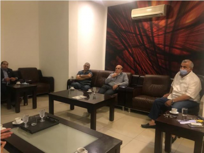 أسامة سعد يتشاور مع وفد من ملتقى الحوار والفكر الحر في الأوضاع اللبنانية والعربية