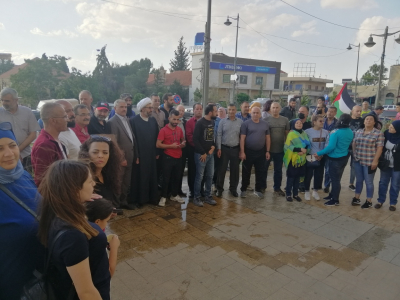 وقفة في بعلبك احتجاجاً على ارتفاع الأسعار وتردي الأوضاع المعيشية