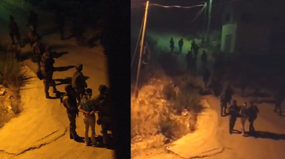 (BDS): قوات الاحتلال تعتقل منسّق الحركة محمود النواجعة أمام أطفاله بالخليل