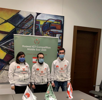 طالبان من اللبنانية يفوزان بالمرتبة الثالثة في المسابقة الإقليمية (Huawei ICT Competition Middle East 2020)