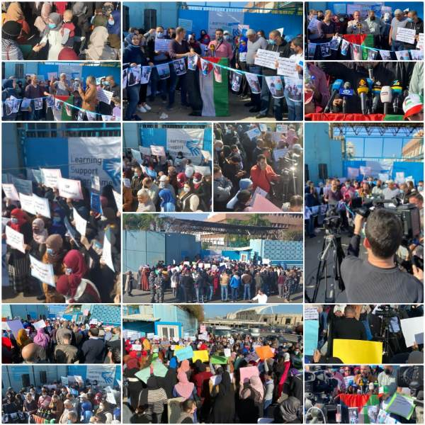 اعتصام لاتحاد المعلمين وتهديد باغلاق المدارس في حال لم تتراجع الأونروا عن قراراتها