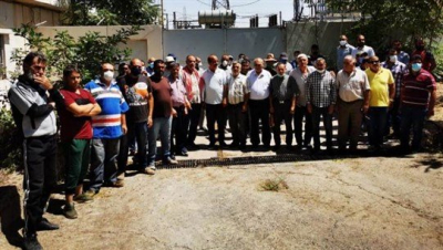 اعتصام أمام محطة تحويل الكهرباء في اللبوة