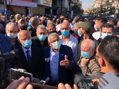 أسامة سعد في اعتصام تجار صيدا: إلى التوازن بين الاعتبارات الصحية الخطيرة والأوضاع المعيشية التي تزداد خطورة